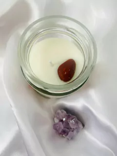 Vela Aromática - Chakra Base - Jaspe Vermelho