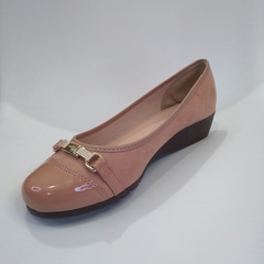 Chatitas Gamuza Punta Charol Moleca - comprar online