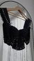 Corset denim black