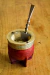 Mate imperial calabaza cuero y alpaca. - comprar online