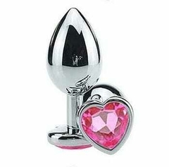 PLUG ANAL CÔNICO COM CRISTAL FORMATO CORAÇÃO M - loja online