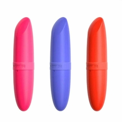 MINI VIBRADOR EM ABS FORMATO DE BATOM