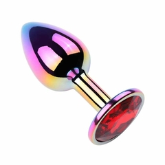 Imagem do PLUG ANAL COLORIDO COM PEDRA REDONDA M