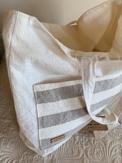 Tote bag tusor combinado