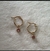 Aros dorados cristal rosa 1,5 cm