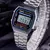 Casio relógio de prata masculino conjunto marca luxo led digital à prova à pr na internet