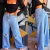 Calça Wide Leg Lavagem Clara