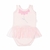 Yuk´s Body Body para bebê menina alcinha com saia de tule flor rosa