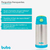 Imagem do Garrafa Térmica Infantil C/ Canudo Aço Inox 400ml -azul Buba