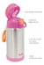 Garrafa Térmica Infantil C/ Canudo Aço Inox 400ml -rosa Buba na internet