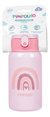Garrafinha Térmica Inox 400ml Pimpolho Arco-íris Rosa - Tanamoda  Baby
