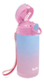 Garrafa Térmica Inox Rosa E Azul Canudo Silicone 400ml Buba - loja online