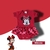 Body Personalizado Para Bebê Temático Minnie preto e vermelho