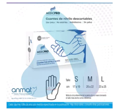 Guante Nitrilo Medium Medic Pro Caja X 100u Descartables - comprar online