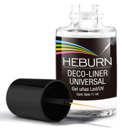 Heburn Deco Liner Pincel Removedor Esmalte Led Uv Cod. 151