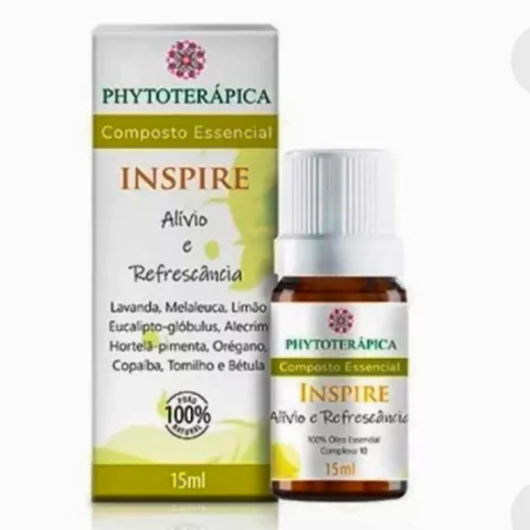 ÓLEO ESSENCIAL BLEND COMPOSTO INSPIRE- ALÍVIO REFRESCÂNCIA- TRATO RESPIRATÓRIO - BEM-ESTAR - REVITALIZANTE - - PHYTOTERÁPICA - 15ML