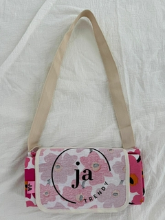 Lona JA flores fucsia - comprar online