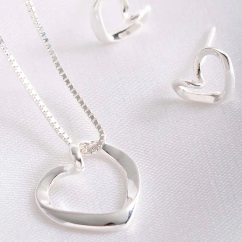 Conjunto De Prata Coação vazado