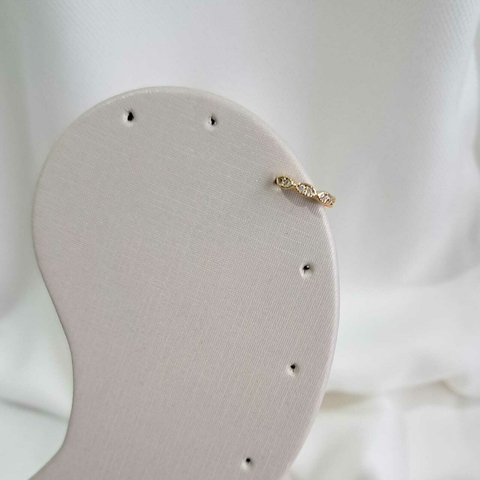 Piercing Cravejado 10mm Banho Ouro - comprar online