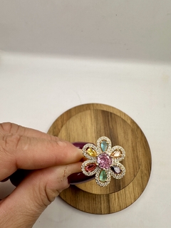 Anel Flor Colorida Número 16 - comprar online