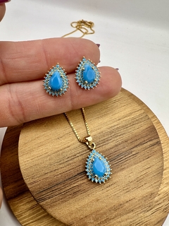 Conjunto Gota Turquesa 45cm