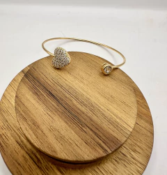 Bracelete Coração Cravejado - Bonnye Joias