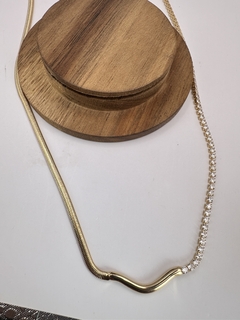 Colar Malha Alemã e Riviera 45cm