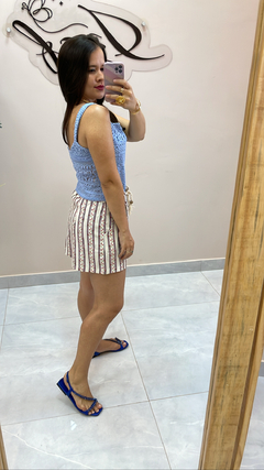 Short em linho, acompanha cinto - comprar online