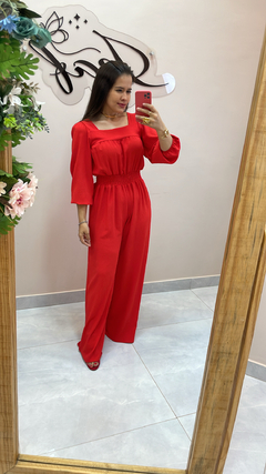 Macacão pantalona em crepe duna premium - Izaf Modas