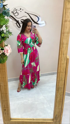 Vestido longo Vivi em viscose na internet