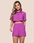 Conjunto Feminino Short e Camisa Com Botões