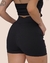 Shorts Feminino Curto Bengaline Preto Básico Detalhes Cinto Cintura na internet