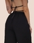 Calça Pantalona Feminina Fendas Laterais Ajuste Cintura