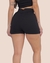 Shorts Feminino Curto Bengaline Preto Básico Detalhes Cinto Cintura - comprar online