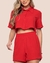Conjunto Feminino Short e Camisa Com Botões - comprar online