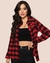 Camisa Xadrez Feminina Manga Longa