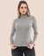 Blusa Cacharrel Feminina Inverno Blusa Canelada Gola Alta - comprar online