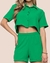 Conjunto Feminino Short e Camisa Com Botões na internet