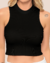 Regata Feminina Cropped Canelado Flagelado Confortável na internet