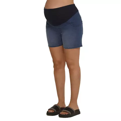 Short de jean básico con faja