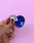 PLUG ANAL DE AÇO INOXIDÁVEL COM CRISTAL ARREDONDADO SEXY IMPORT AZUL TAMANHO P - comprar online