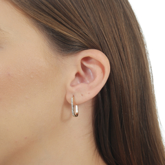 Argola Click com Zircônias Folheada a Ouro 18K - comprar online