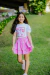 Saia pink babado