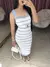 Vestido listrado alça