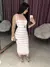 Vestido listrado alça na internet