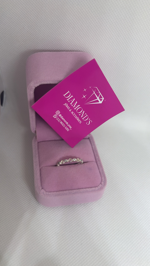 Anel Aparador Zirconia prata 925 - comprar online