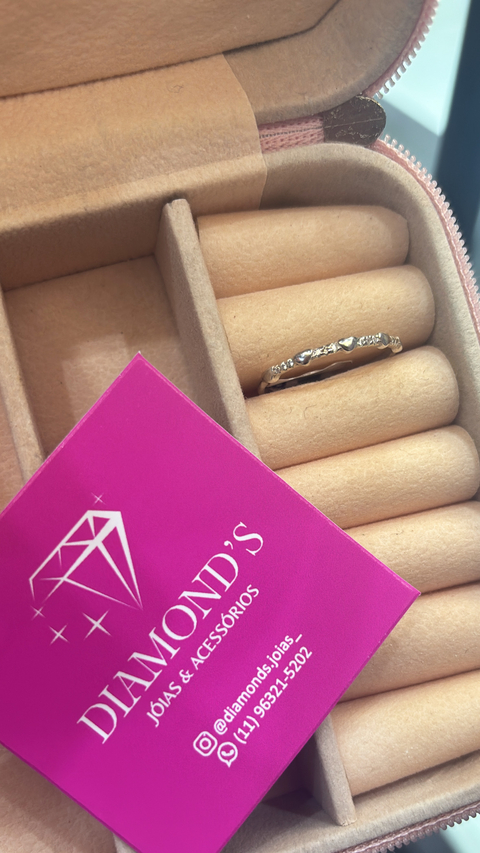 Anel coração com zircônia prata 925