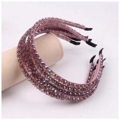 Arco/Tiara com Flores de Contas de Cristal Coloridas Fina/Delicada/Fashion / Acessórios de Cabeça - comprar online