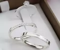 Par de Aliança Prata 950 3MM