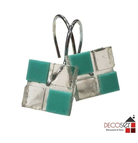 GANCHO EMI RESINA P/CORTINA BAÑO X12